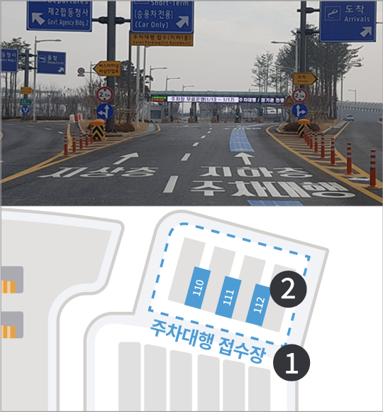 인천공항 제2여객터미널 주차대행 발렛파킹 가격 요금 예약 이용 방법 총정리 3 인천국제공항 2터미널 이용방법 - 차량 맡길 때 (서편)