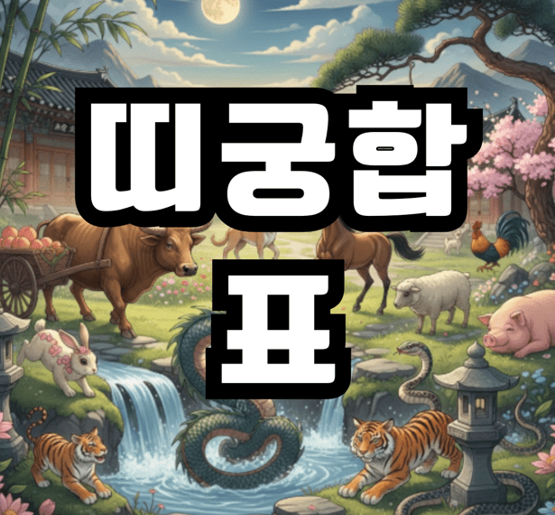 띠궁합 표 잘 맞는 띠 vs 안 맞는 띠 : 남녀 부모자식 총정리